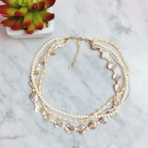 Mother of Pearl Shell Beaded Necklace